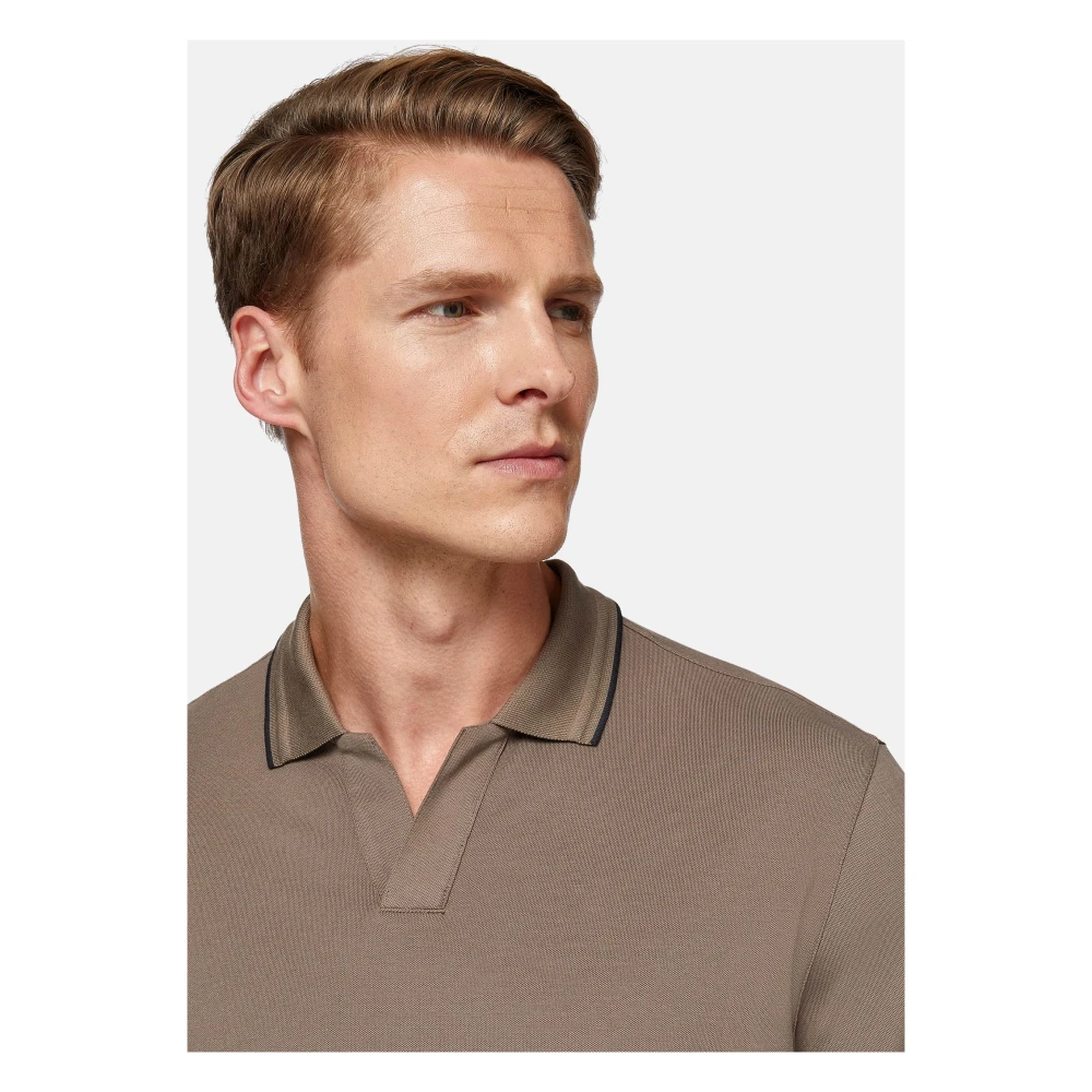 Boggi Milano High-Performance Piqué Poloshirt Blue Heren
