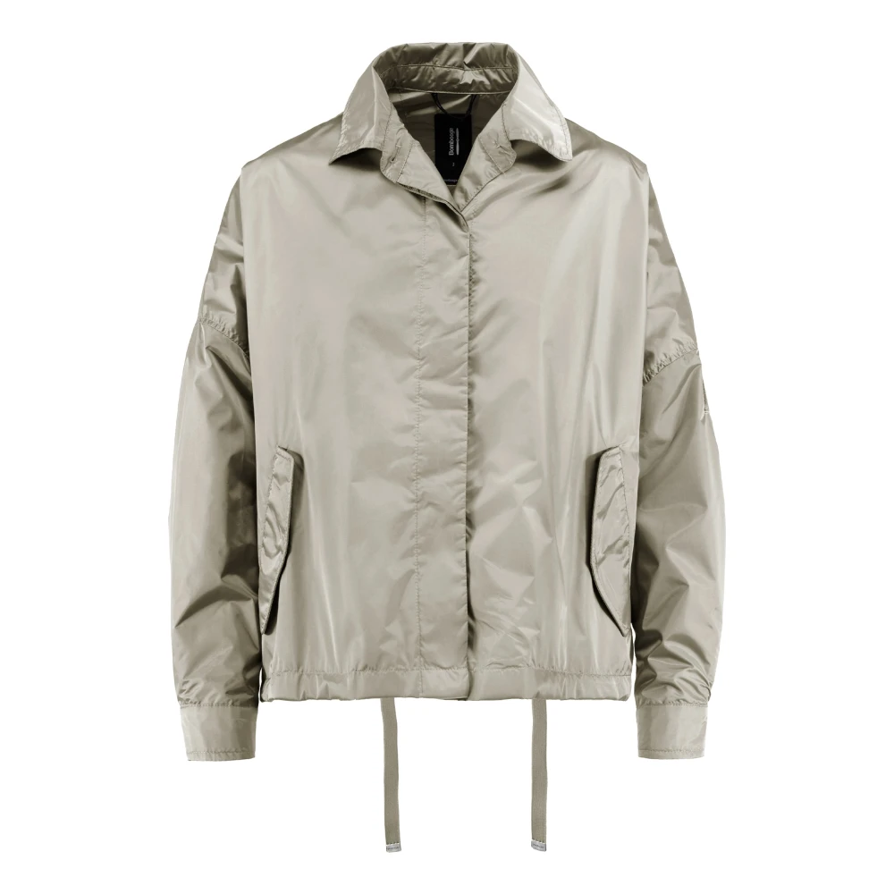 Bomboogie Donna Grigio - Giacca Con Colletto A Camicia In Tessuto Lucido - Jackets - L