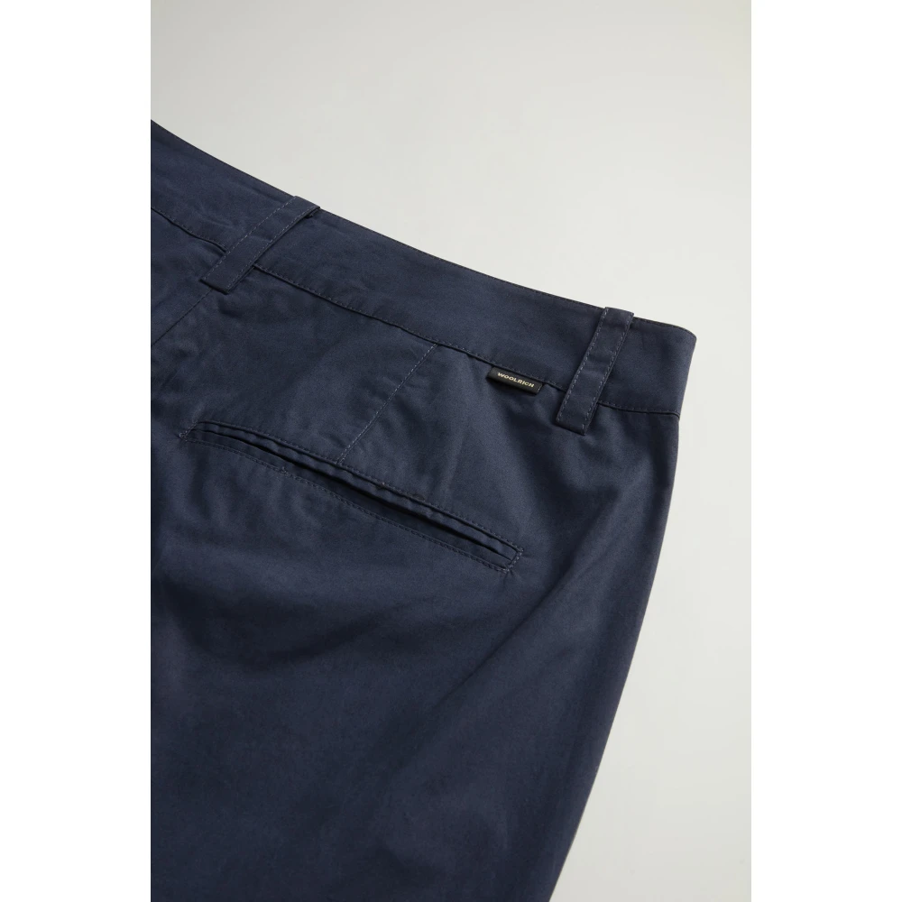 Woolrich Wijde Pijp Chino Broek Blue Dames