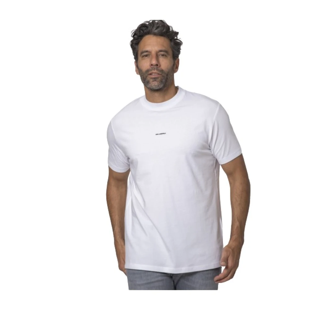 White Uomo Karl Lagerfeld Top, Bianco,, New, Piccolo
