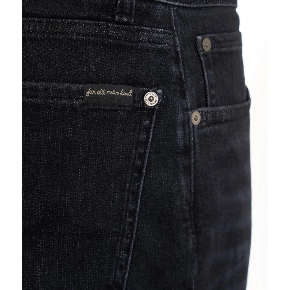 7 For All Mankind Slim Fit Jeans met Logo Details Black Heren