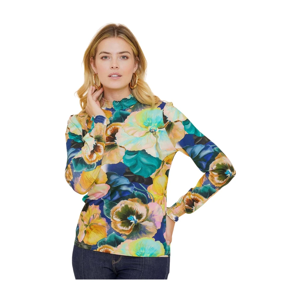 Geisha Elegante Blouse met Lange Mouwen Multicolor Dames