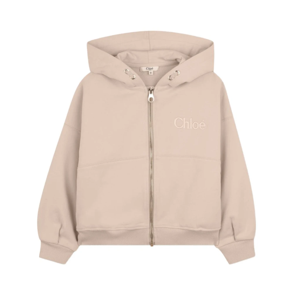 Chloé Girls Pink Kids Sweatshirts, 10 Y, Felpa Con Cappuccio E Zip