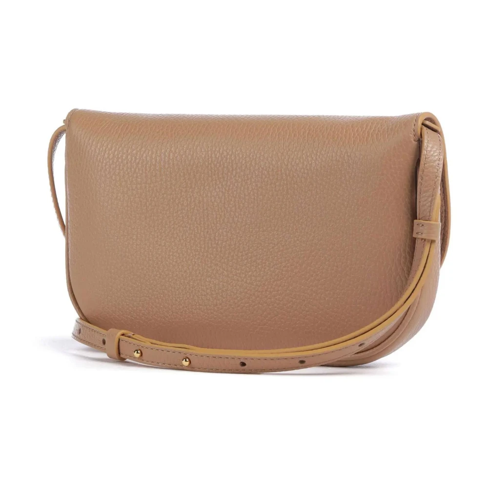 Coccinelle Mini Schoudertas met Metalen Accessoire Brown Dames