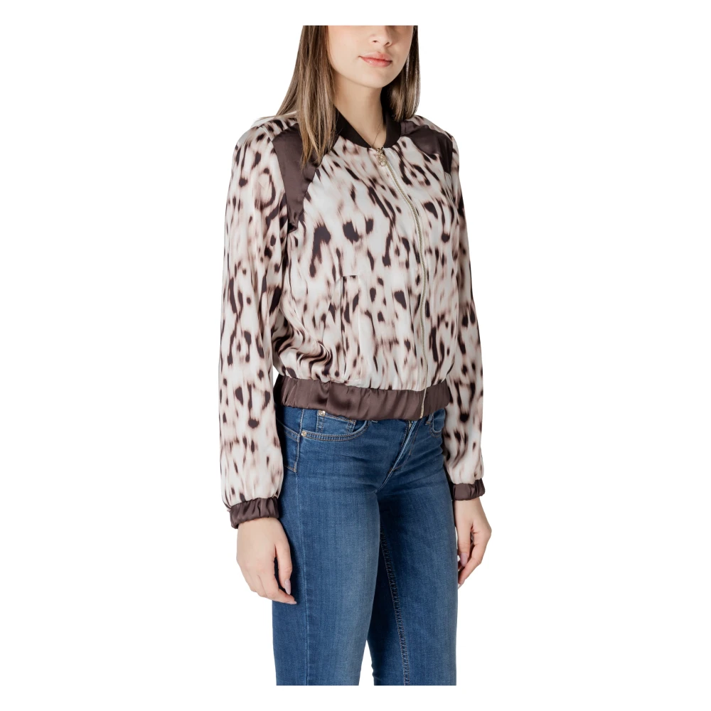 Liu Jo Beige Jack met Rits en Zakken Beige Dames