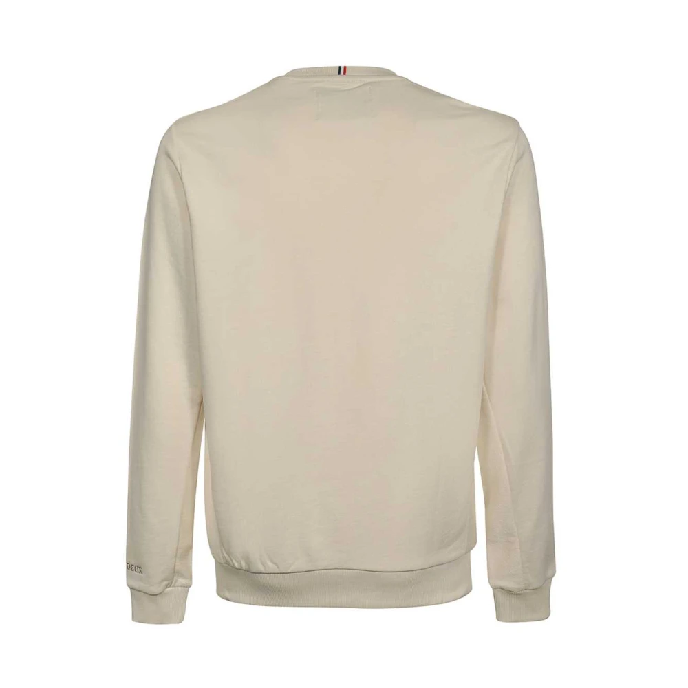 Les Deux Katoenen Crew-Neck Sweatshirt Beige Heren