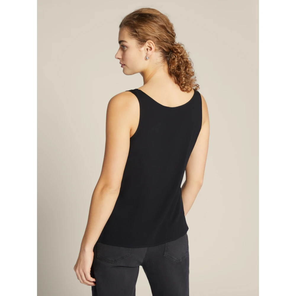 Elena Mirò Elegant Viscose Top Black Dames