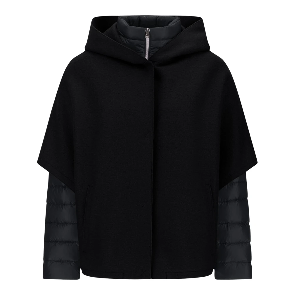 Herno Women's Black Padded Hooded Jacket