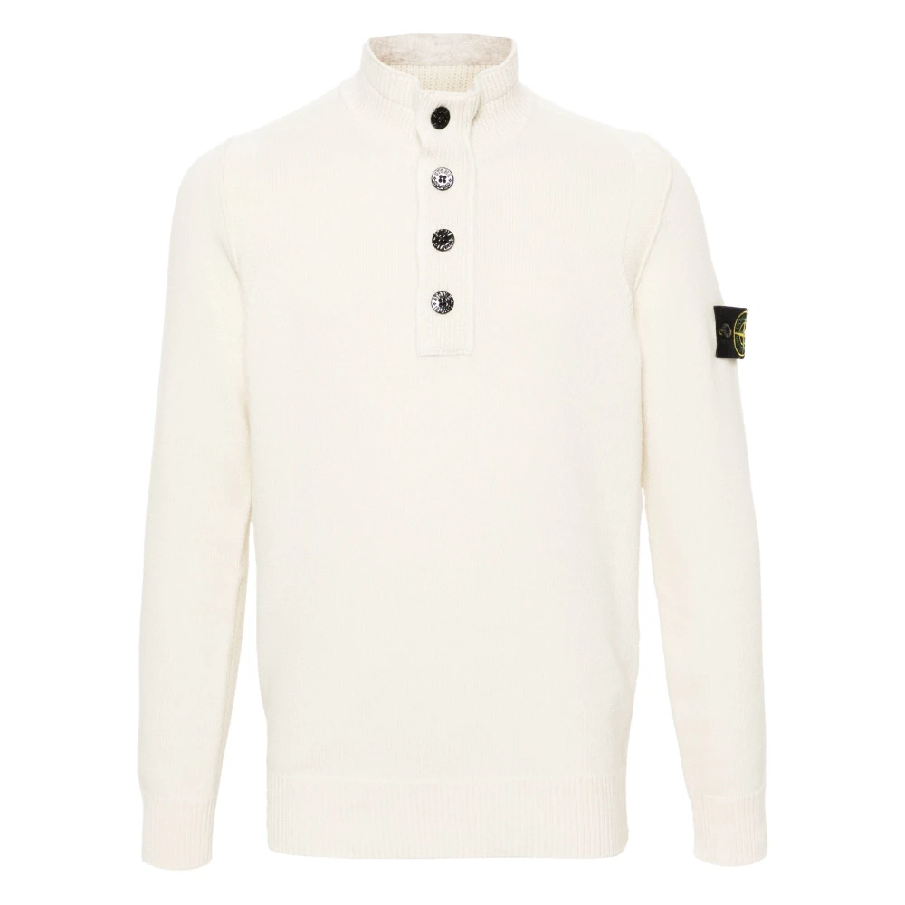 Stone Island Witte Coltrui met Badge White Heren