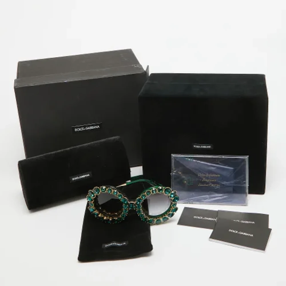 Dolce & Gabbana Pre-owned Acetate sunglasses Green Dames