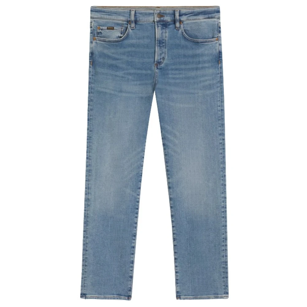 Boss Blue Straight Fit Jeans, Male, W38, Camel Jeans
