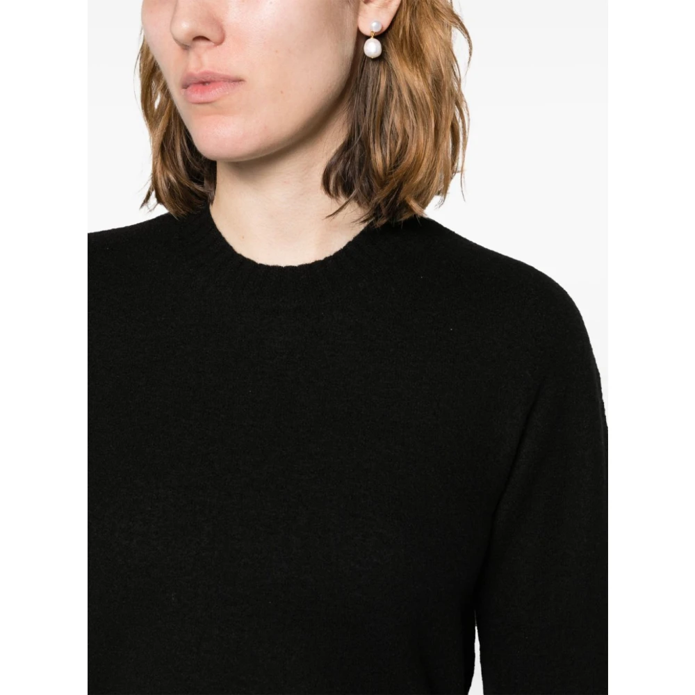 Jil Sander Zwarte Crew Neck Sweater Black Dames