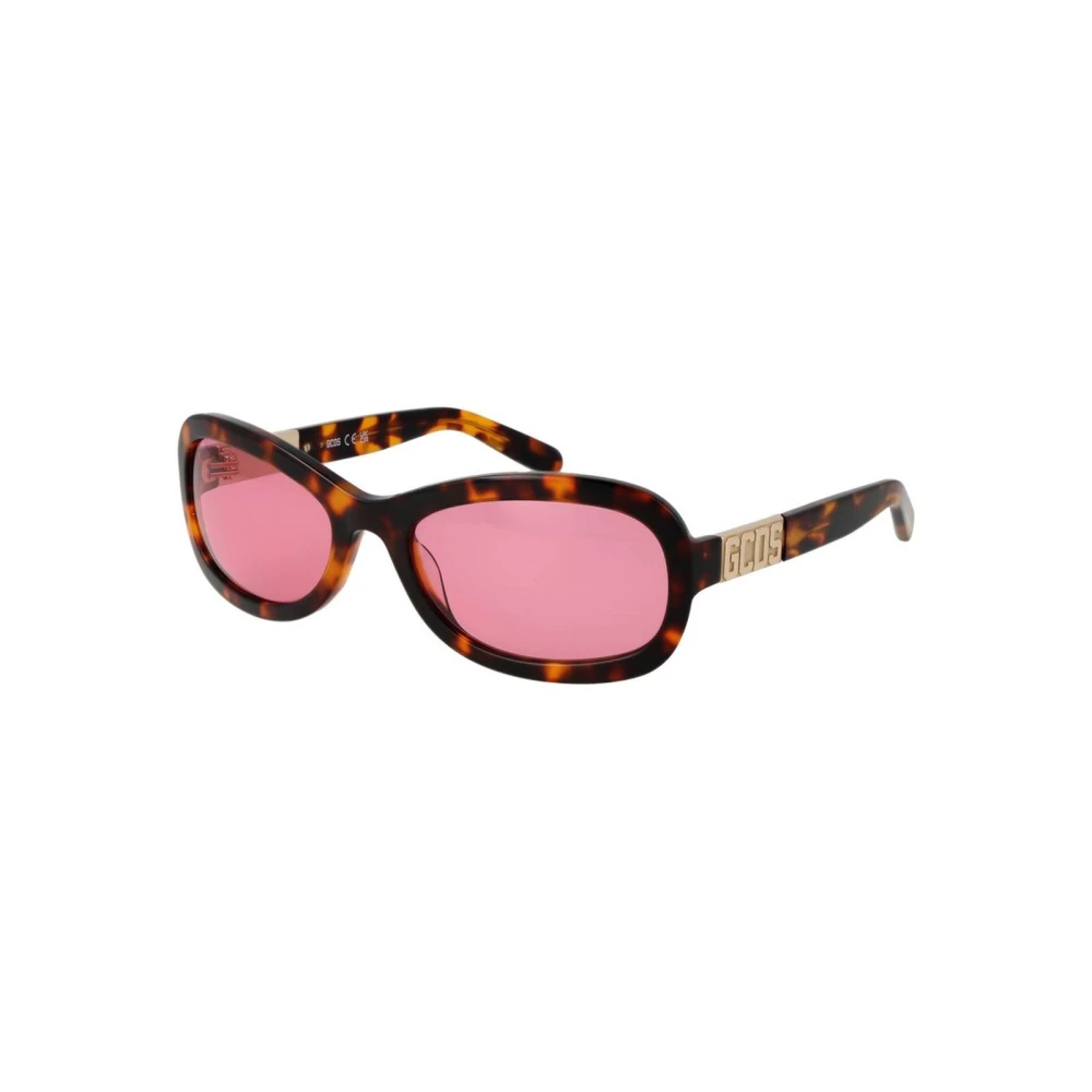 Gcds Unisex Brown Rose Oval Sunglasses