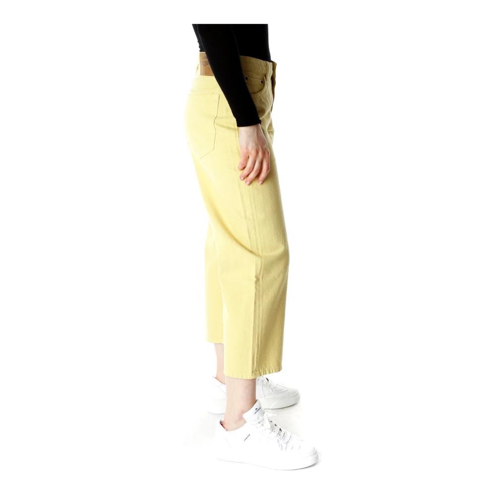 American vintage Wide Leg Highwaist Jeans Yellow Dames