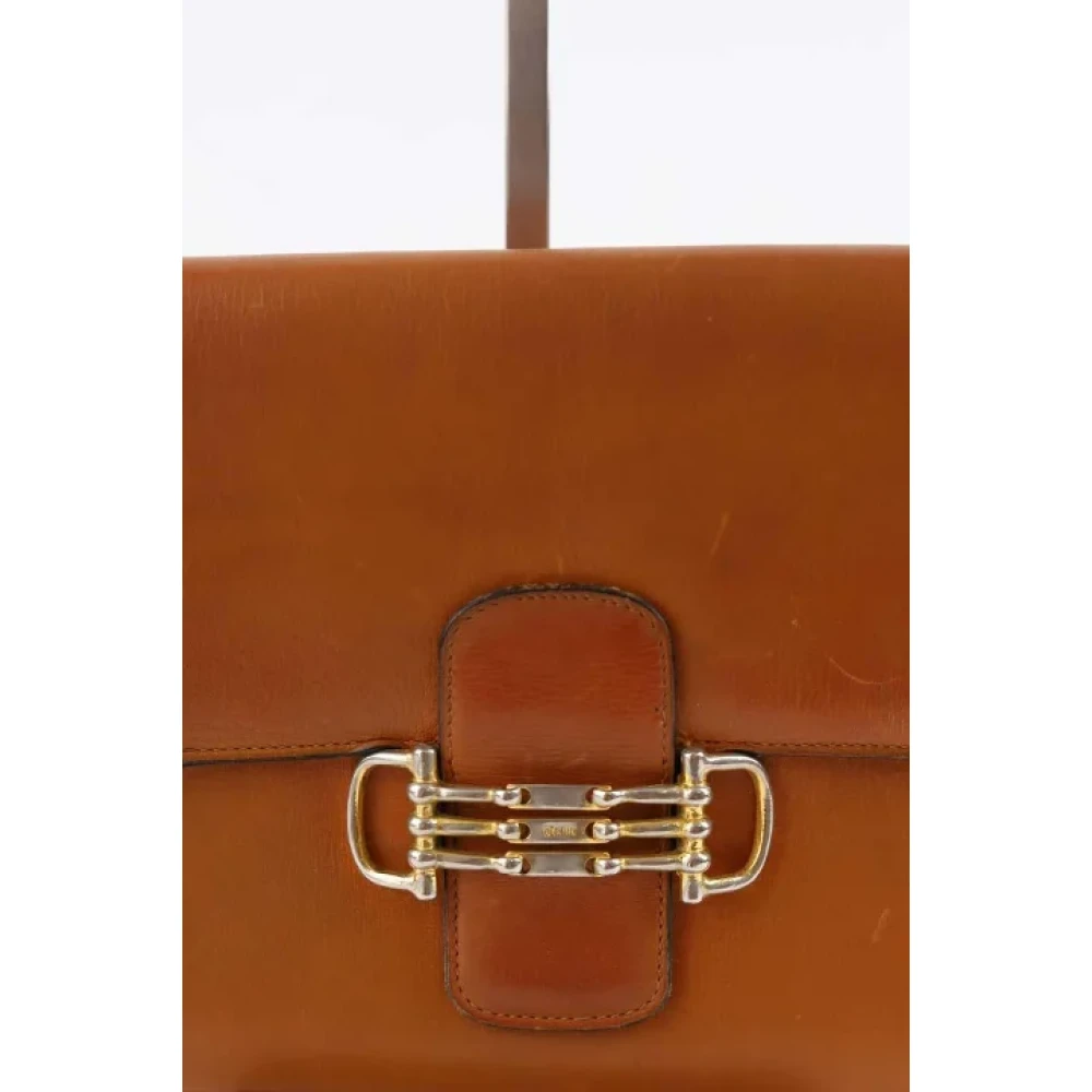 Celine Vintage Pre-owned Leather shoulder-bags Brown Dames