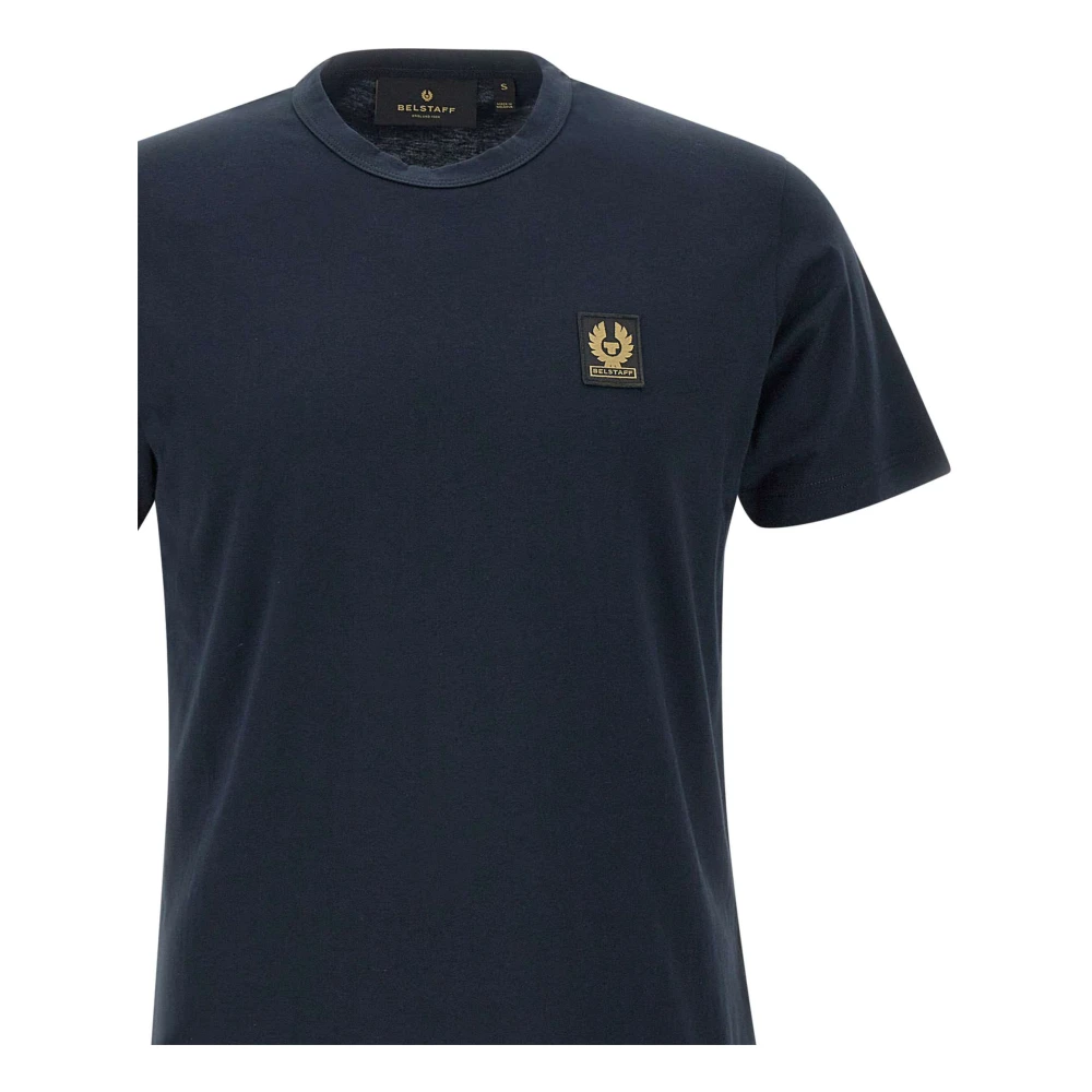 Belstaff Blauw Katoenen T-shirt met Phoenix Logo Blue Heren