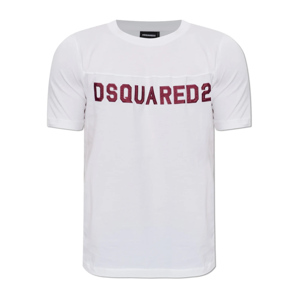 Dsquared2 White T-Shirts, Male, Xl, Logo T-Shirt