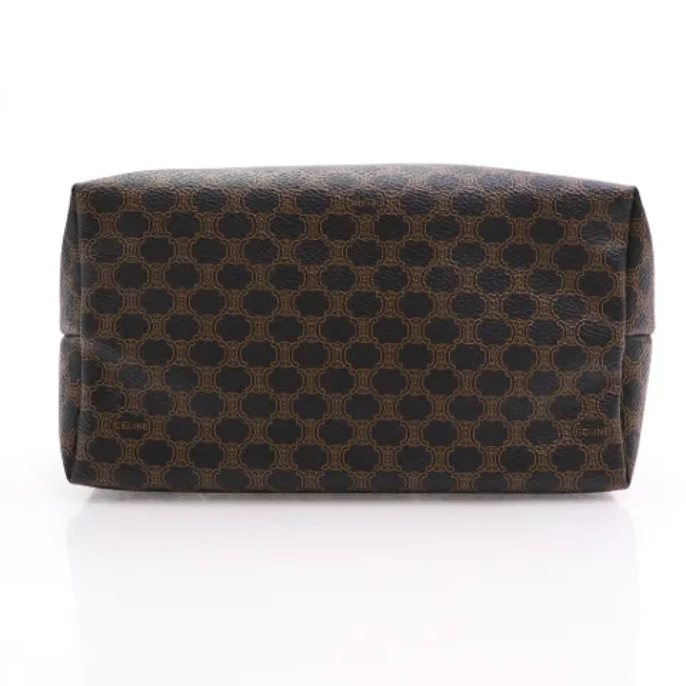 Celine Vintage Pre-owned Coated canvas handbags Black Dames
