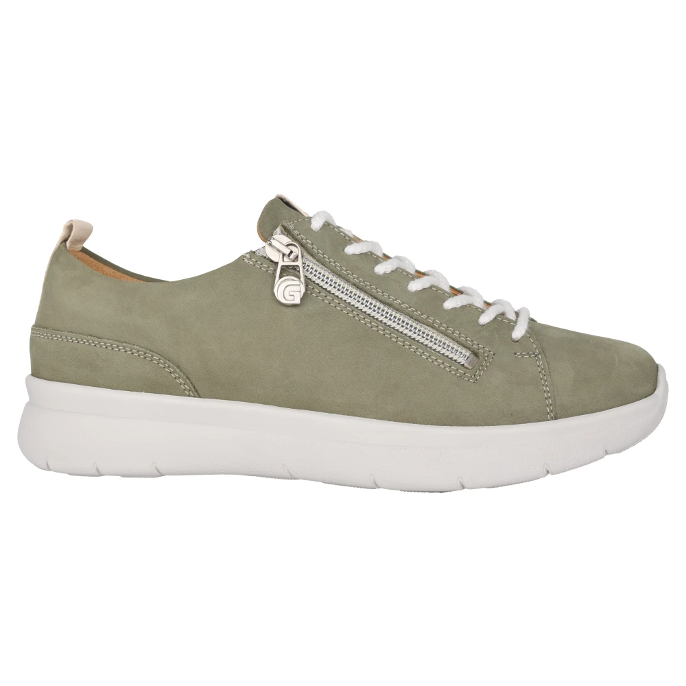 Ganter Groene Sneakers met Brede Pasvorm Dames Schoenen