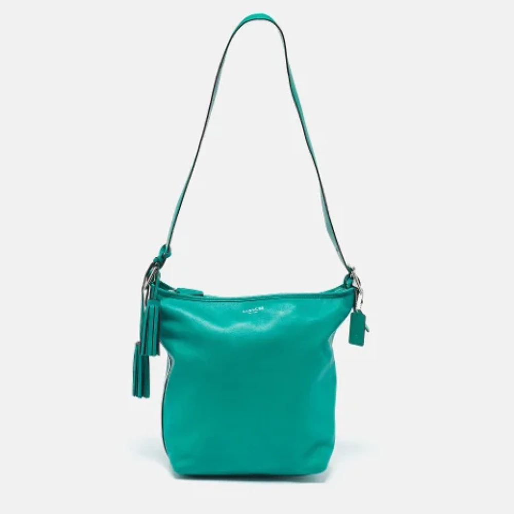 Coach Pre-owned Leather shoulder-bags Green Dames