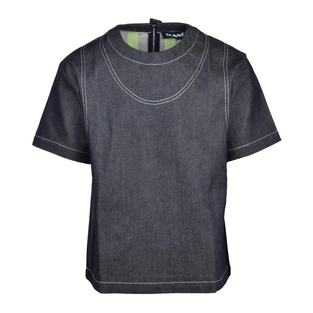 Sunnei - Tops > T-Shirts - Blue - Sunnei - Modalova