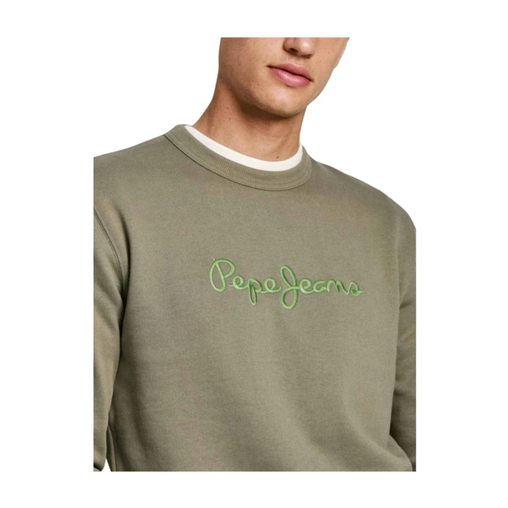 Pepe Jeans Groene Safari Casual Sweatshirt New Joe Green Heren