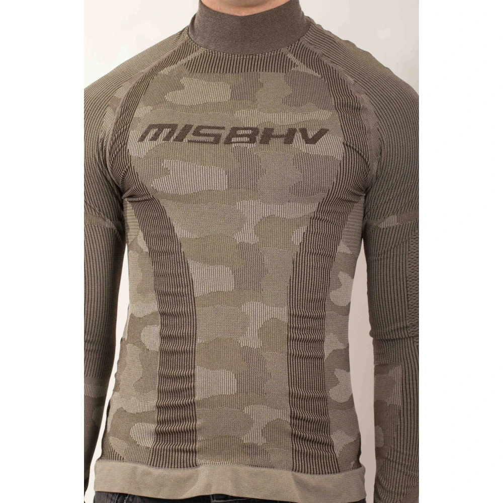 Misbhv Camo Lange Mouw Sport Tee Beige Heren