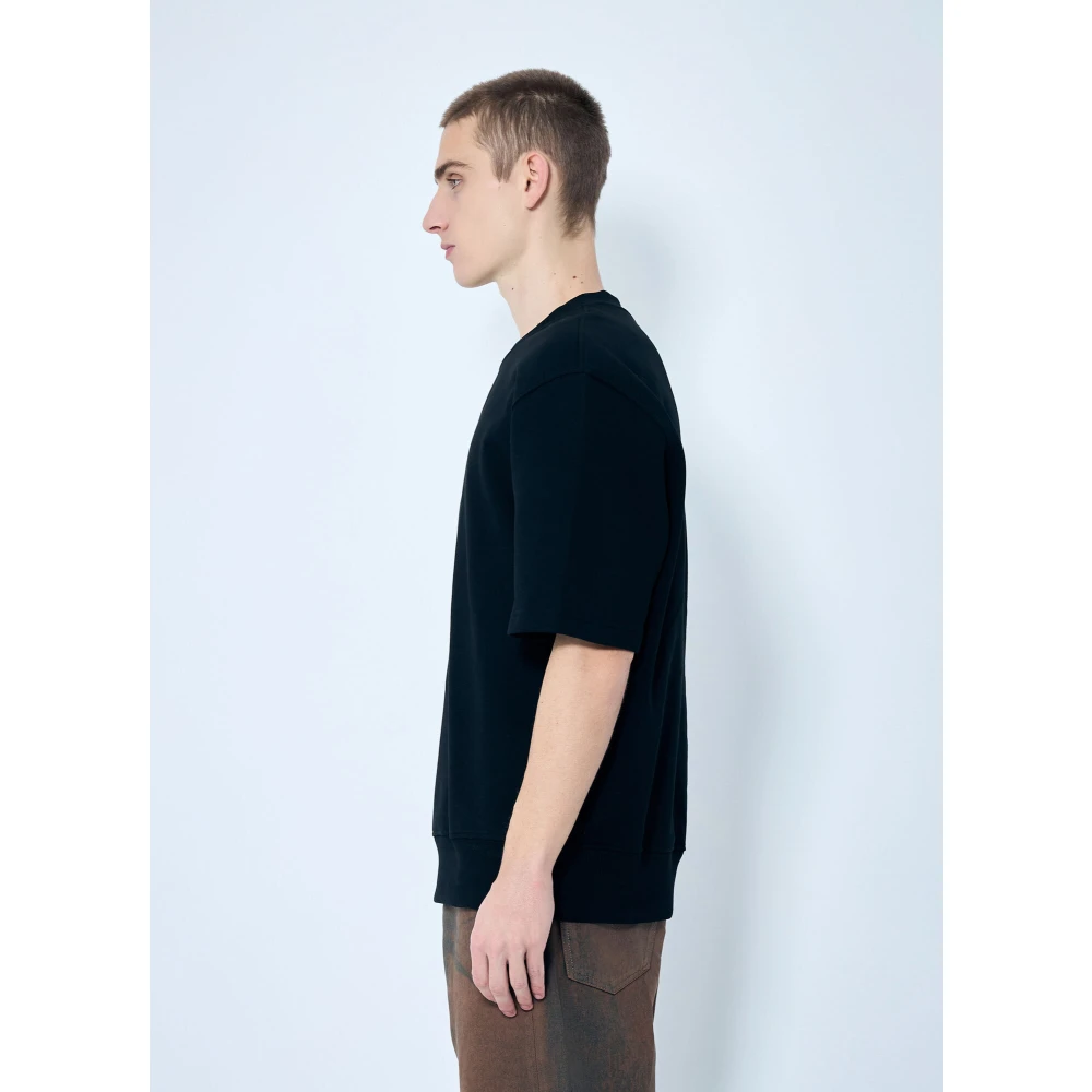 Diesel Katoenen Jersey Crewneck T-shirt met Logo Black Heren