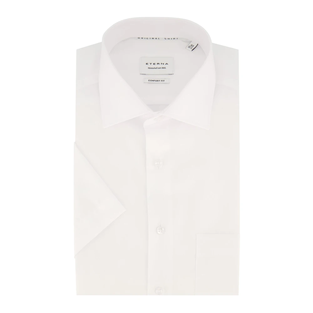 Eterna Wit Zakelijk Overhemd Korte Mouw White Heren