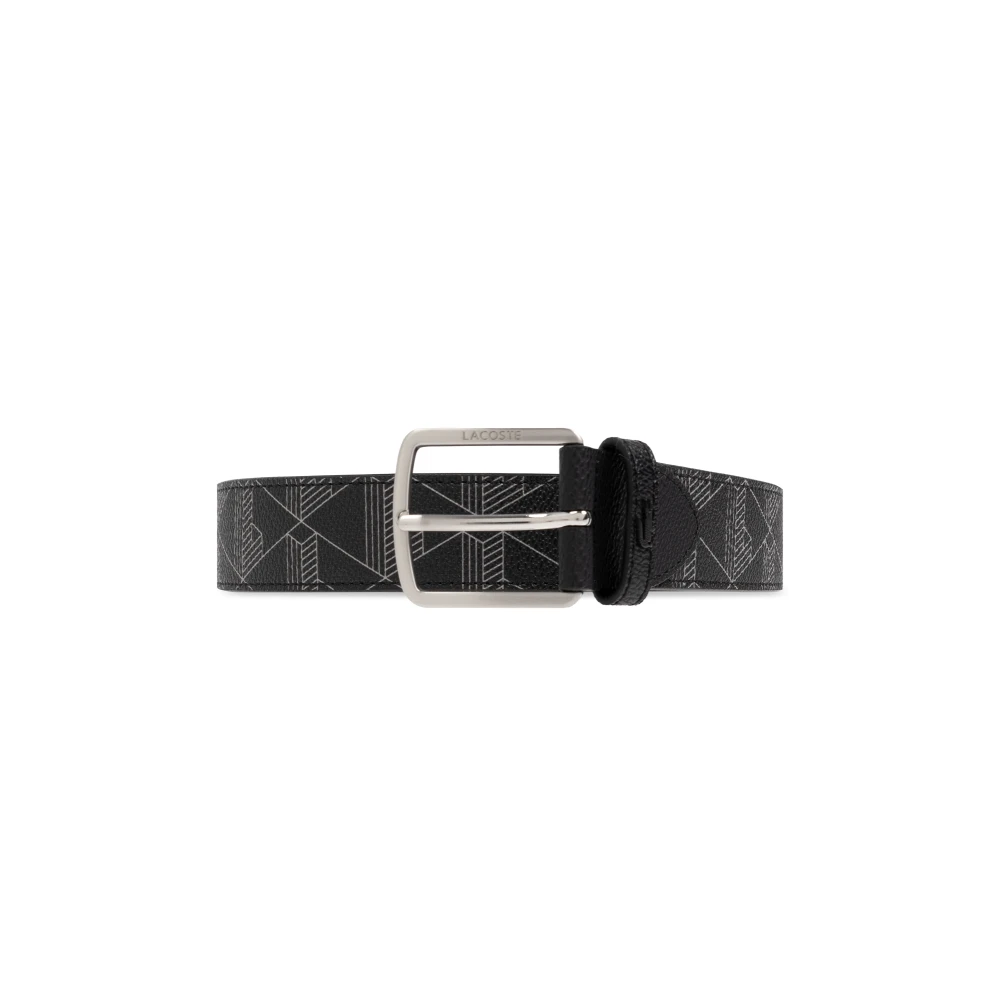 Lacoste Gestreepte riem Black Heren