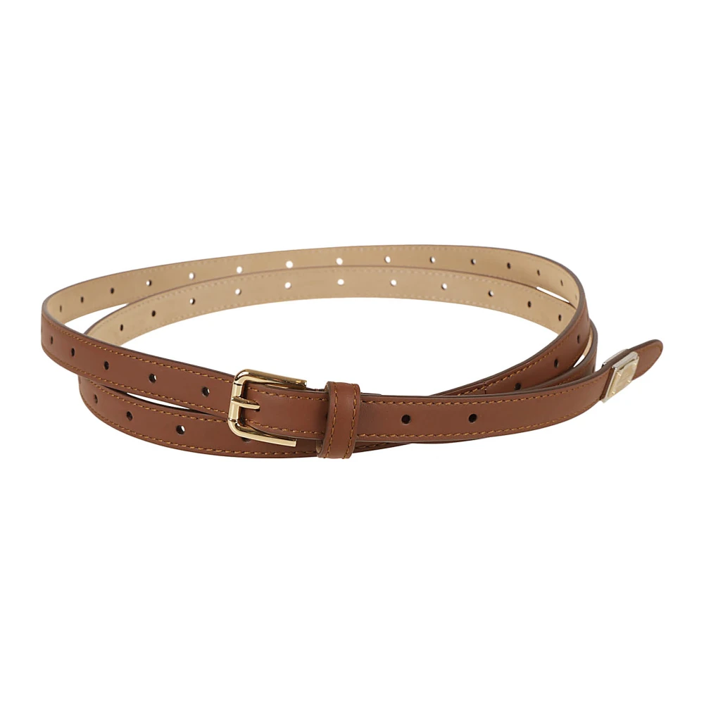 Dolce & Gabbana Bruin Leren Logo Riem Brown Dames