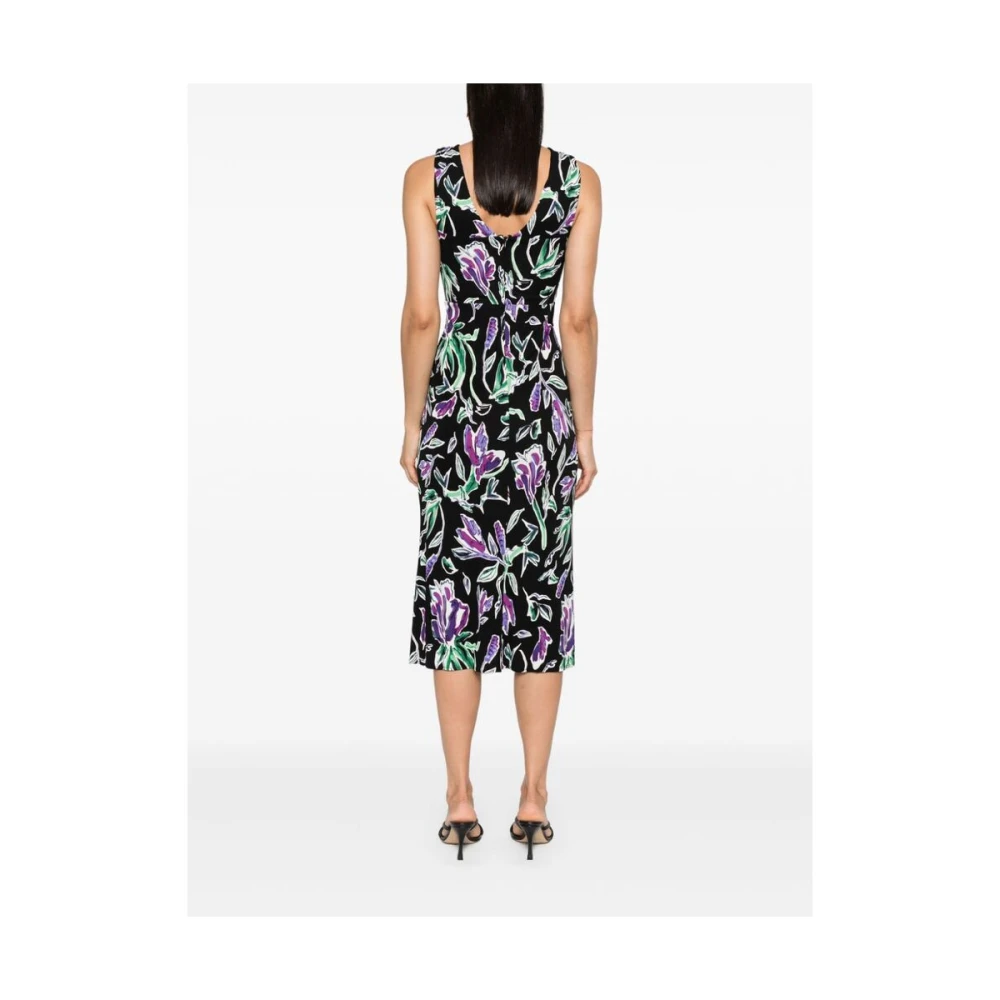 Diane Von Furstenberg Bloemenprint Halternek Jurk Multicolor Dames