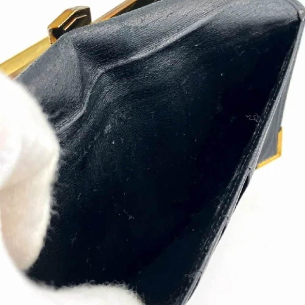 Yves Saint Laurent Vintage Pre-owned Leather wallets Black Dames