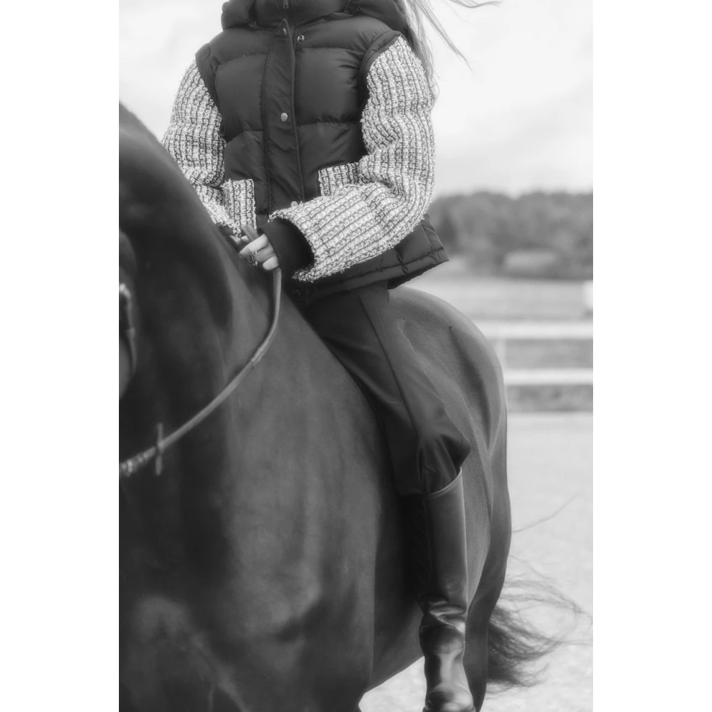 Cloeys Tweed Puffer Jack Vest Multicolor Dames