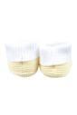 chaussons-bebe-en-coton-jaune