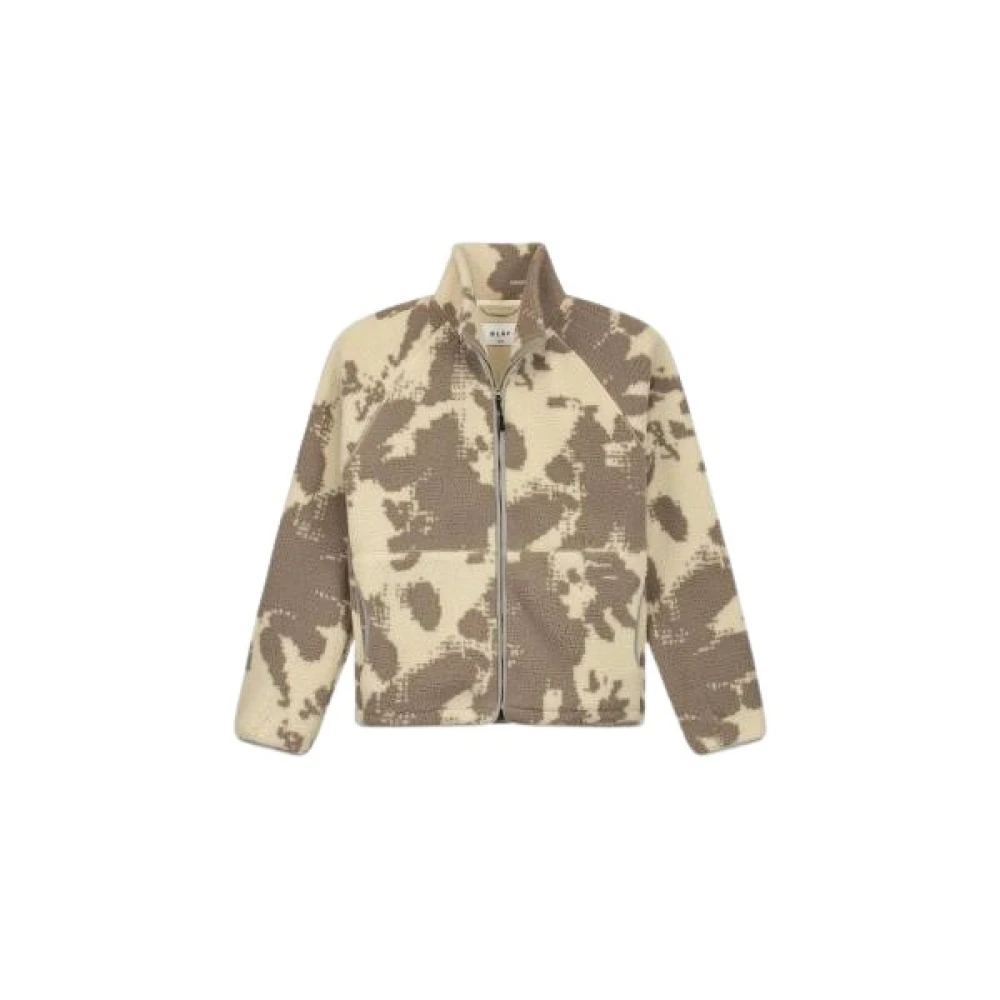 Olaf Hussein Pixel Fleece Jas Brown Heren