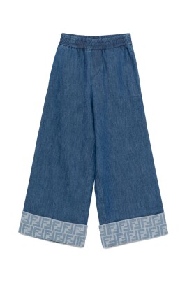 blue-elasticated-waistband-jeans-with-ff-pattern-cuffs