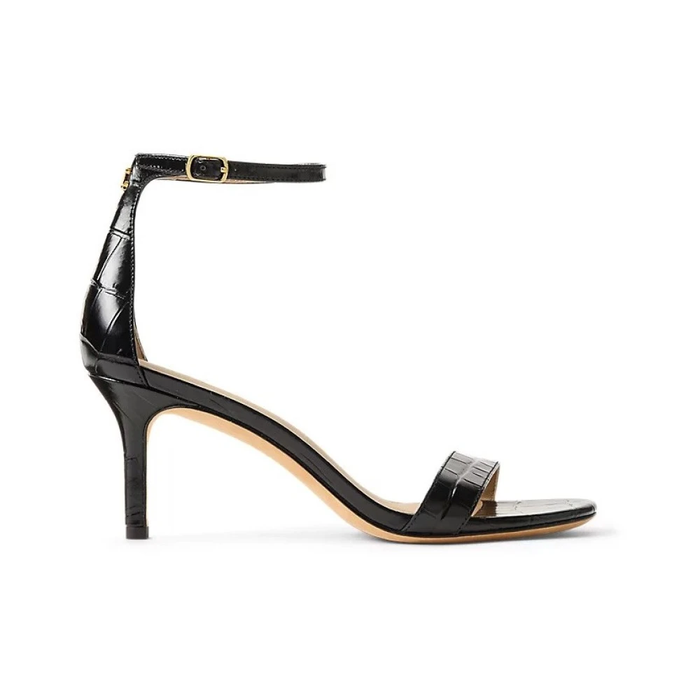 Ralph Lauren Donna Nero Allie Mid Sandal