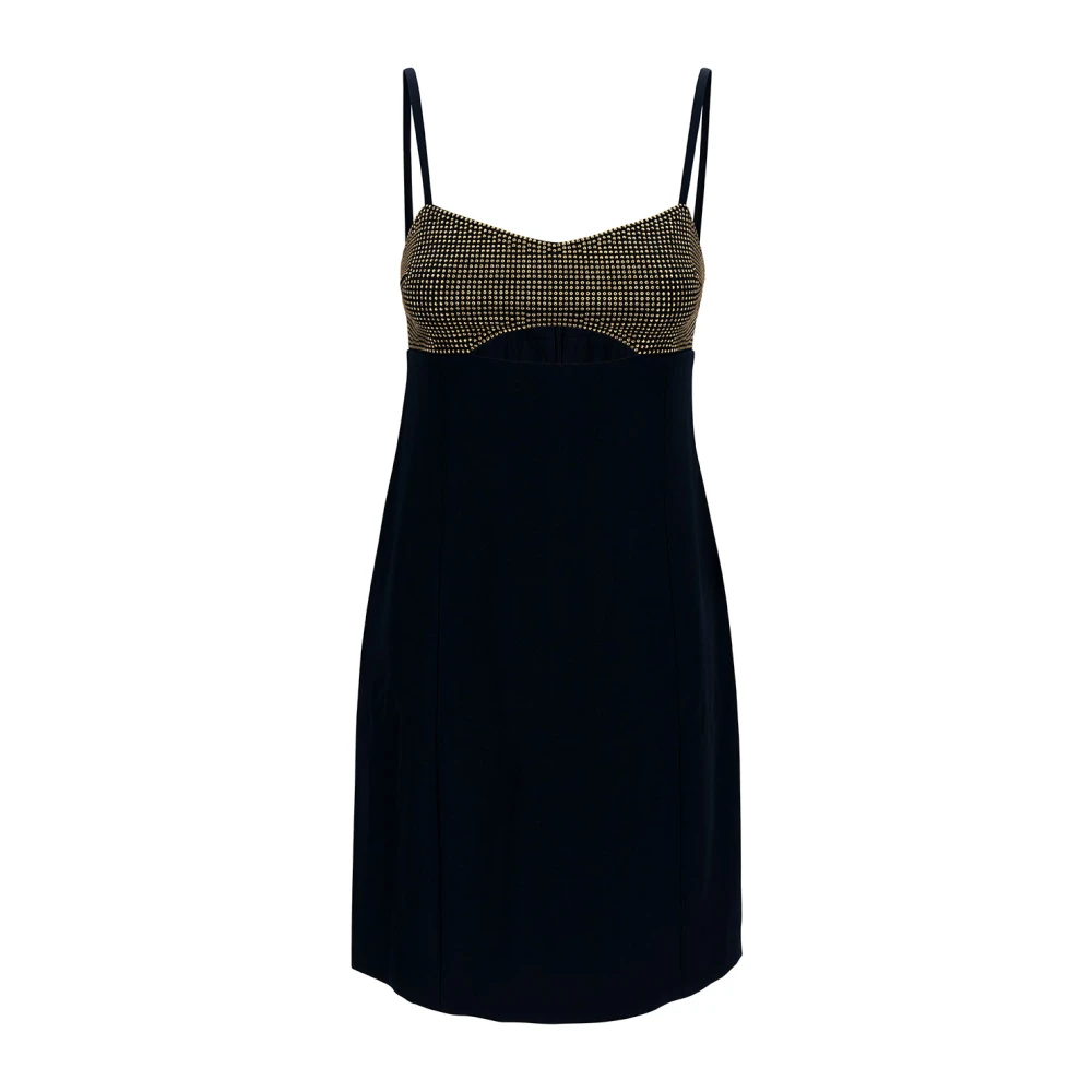 Michael Kors Zwarte Mini Jurk met Strass Black Dames