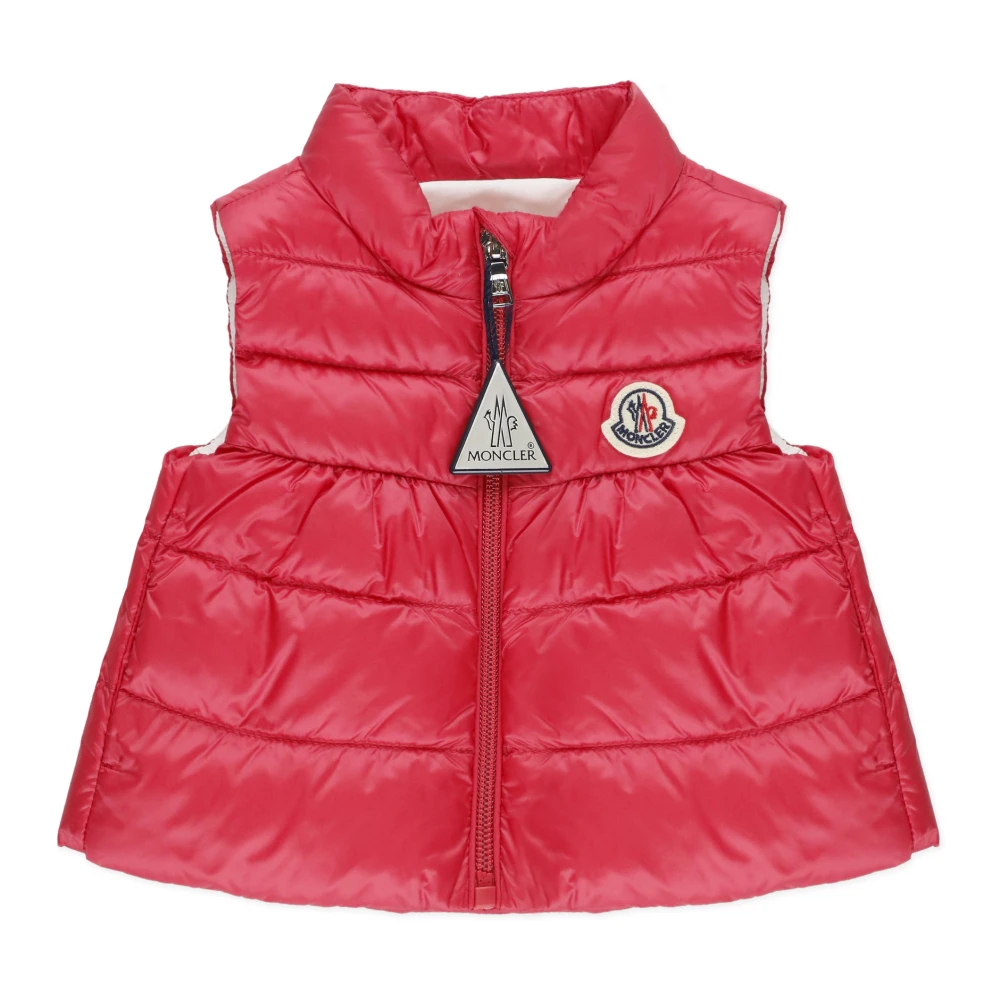 Moncler Barn Fuchsia Quiltad Väst Jacka Pink, Pojke