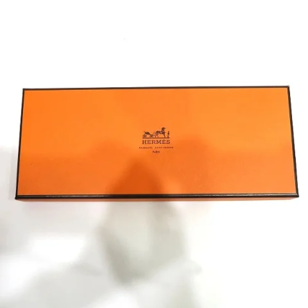 Hermès Vintage Pre-owned Cotton scarves Orange Dames