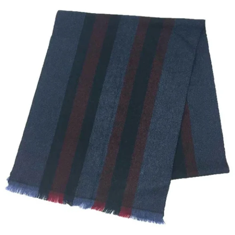 Gucci Vintage Pre-owned Fabric scarves Blue Dames