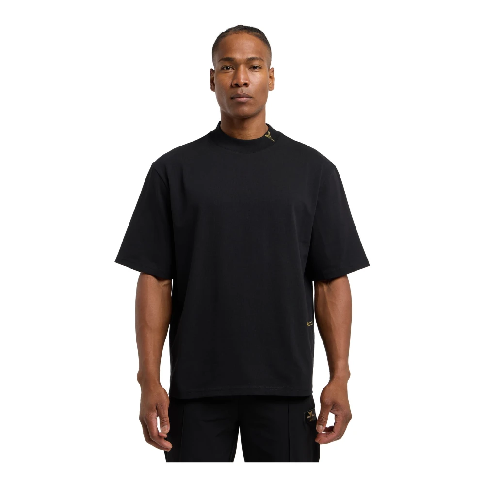carlo colucci Urban Statement T-shirt met gouden accenten Black Heren