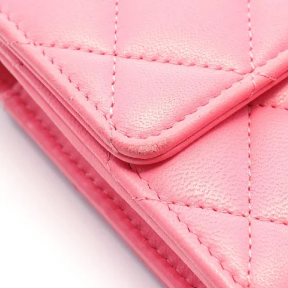 Chanel Vintage Pre-owned Leather wallets Pink Dames
