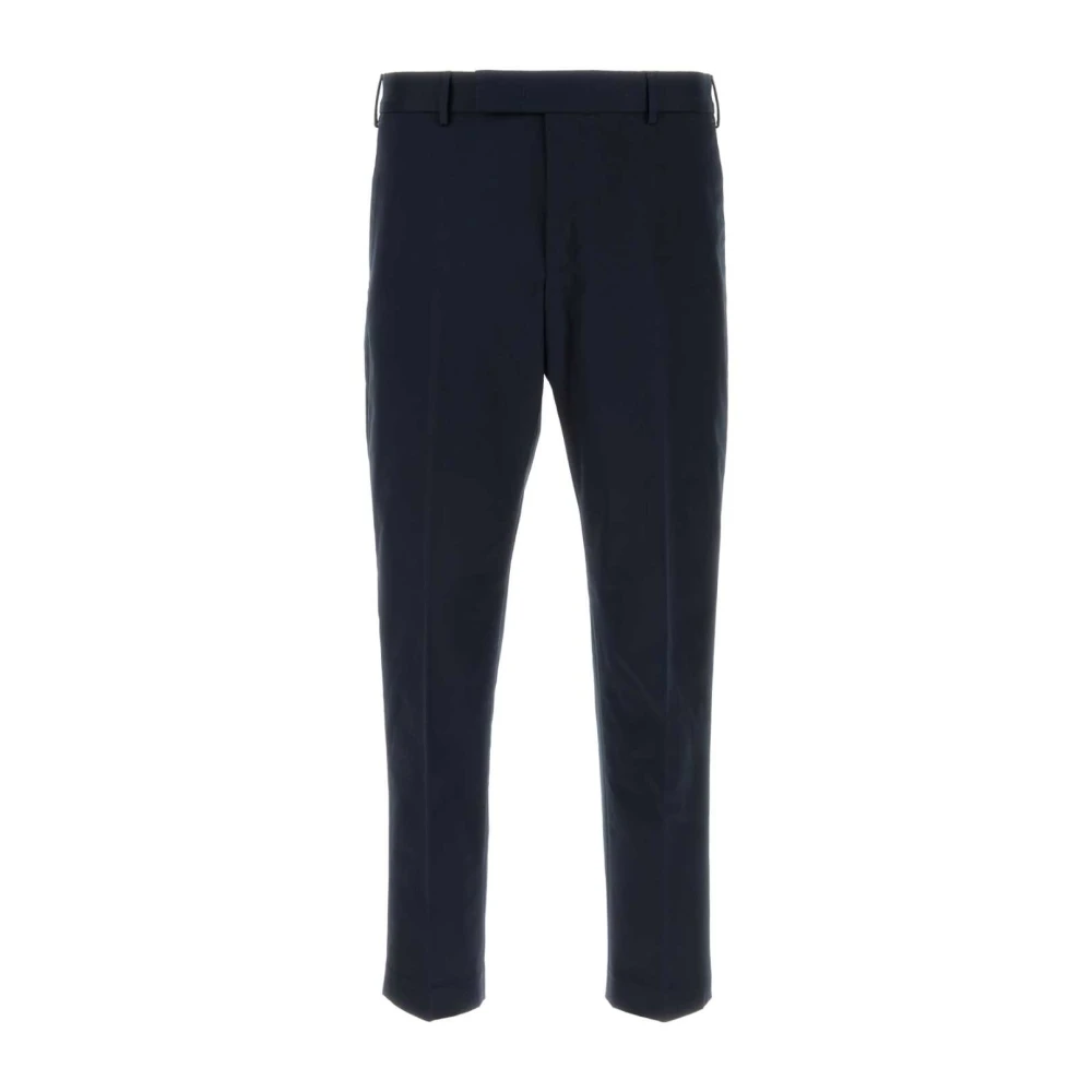 PT Torino Stretch wol marineblauwe broek Blue Heren