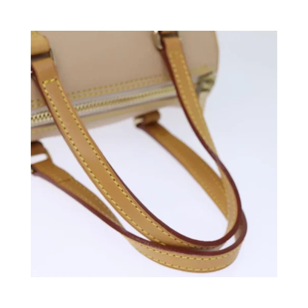 Burberry Vintage Pre-owned Leather handbags Beige Dames