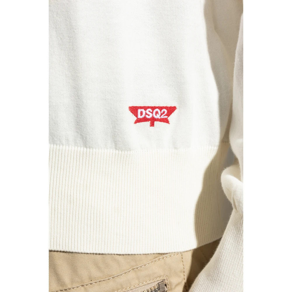 Dsquared2 Wollen trui Yellow Heren