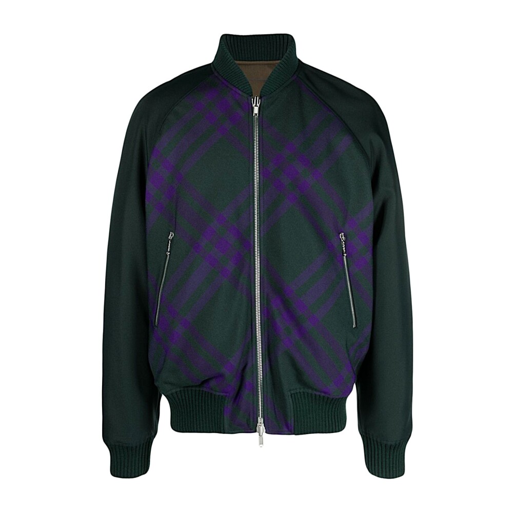 BURBERRY Union Jack Motif Nylon Bomber Jacket | endource