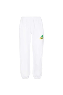Logo Bomulls Joggingbyxor med Elastisk Midja