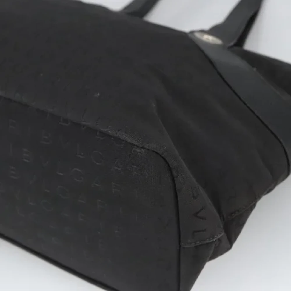 Bvlgari Vintage Pre-owned Canvas shoulder-bags Black Dames